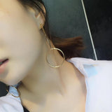 Exaggerated Aros Hoop Earrings Round Pendant Brincos XR149