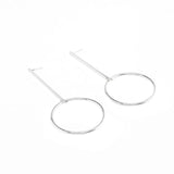 Exaggerated Aros Hoop Earrings Round Pendant Brincos XR149