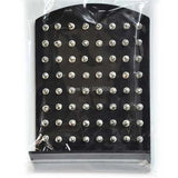 36 Pairs Mini Christmas Silvery Stud Earrings Men Women Stainless Steel Jewelry