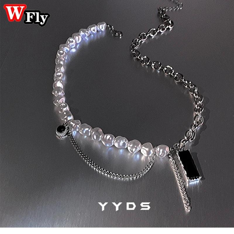 Baroque Pearl Necklace Light Niche Collarbone Chain Hot Girls Men Women