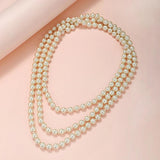 Vintage Freshwater Pearl Beaded Choker Necklace for Women