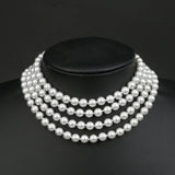 Vintage Freshwater Pearl Beaded Choker Necklace for Women