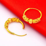 14K Bead Stud Earrings for Women Solid Not Fade Wedding Christmas Jewelry