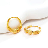 14K Bead Stud Earrings for Women Solid Not Fade Wedding Christmas Jewelry