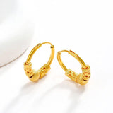 14K Bead Stud Earrings for Women Solid Not Fade Wedding Christmas Jewelry