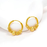 14K Bead Stud Earrings for Women Solid Not Fade Wedding Christmas Jewelry