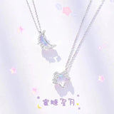 Korea Moonstone Pendant Necklace for Women