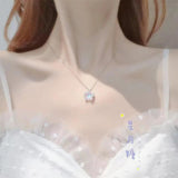 Korea Moonstone Pendant Necklace for Women