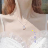 Korea Moonstone Pendant Necklace for Women