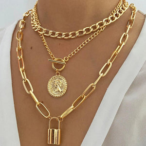 Vintage Coin Choker Necklace for Women