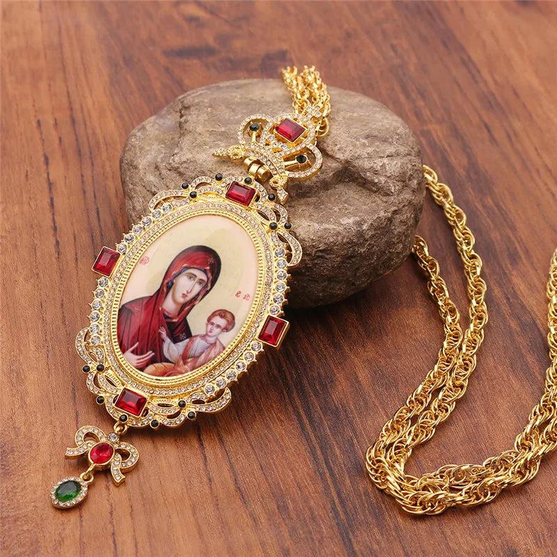 Catholic Crucifix Necklace Orthodox Religious Necklace