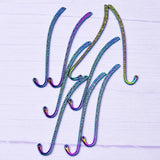 10PCS Rainbow Metal Bookmarks Charm Pendant DIY Jewelry Making Accessories
