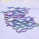 10PCS Rainbow Metal Bookmarks Charm Pendant DIY Jewelry Making Accessories