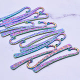 10PCS Rainbow Metal Bookmarks Charm Pendant DIY Jewelry Making Accessories