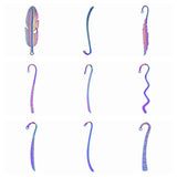 10PCS Rainbow Metal Bookmarks Charm Pendant DIY Jewelry Making Accessories