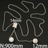 Stainless Steel Charm Sweater Chain Necklace Pendant