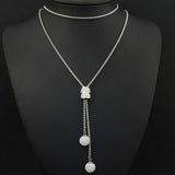 Stainless Steel Charm Sweater Chain Necklace Pendant
