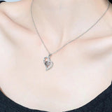 Love Zircon Necklace 100 Languages I Love You Pendant With 9 Roses