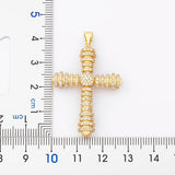 Crystal Cross Pendant Necklace for Women Wedding Party
