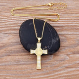 Crystal Cross Pendant Necklace for Women Wedding Party
