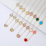 INS Clover Geometric Necklace Sweet Romantic Holiday Jewelry
