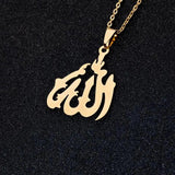 Stainless Steel Allah Pendant Necklace Gold/Silver Islamic Jewelry