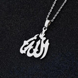 Stainless Steel Allah Pendant Necklace Gold/Silver Islamic Jewelry