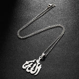 Stainless Steel Allah Pendant Necklace Gold/Silver Islamic Jewelry