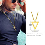 Men Necklace Stainless Steel Geometric Pendant