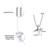 Men Necklace Stainless Steel Geometric Pendant