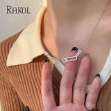 Zircon Oval Pendant Necklace for Women