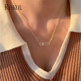 Zircon Oval Pendant Necklace for Women
