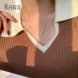 Zircon Oval Pendant Necklace for Women