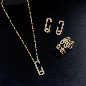 CZ Jewelry Set for Women Bridal Wedding Party Dress