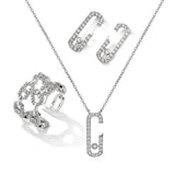 CZ Jewelry Set for Women Bridal Wedding Party Dress