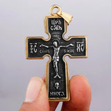316L Titanium Steel Jesus Christ Cross Men's Pendant Necklace