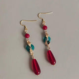 Vintage Dangle Drop Earrings Christmas Gift Cheongsam Hanfu Jewelry