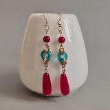 Vintage Dangle Drop Earrings Christmas Gift Cheongsam Hanfu Jewelry