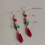 Vintage Dangle Drop Earrings Christmas Gift Cheongsam Hanfu Jewelry
