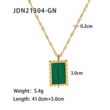 Youthway Waterproof Square Fritillary Pendant Necklace
