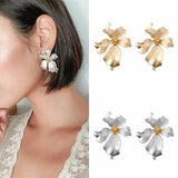 Big Flower Ear Stud Earrings Dangle Party Jewelry Gift