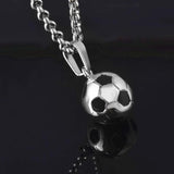 Football Necklace Stainless Steel Chain Boy's Gift