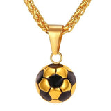 Football Necklace Stainless Steel Chain Boy's Gift