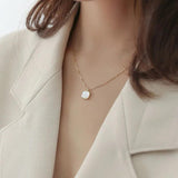 Silver Fritillary Pendant Necklace For Women