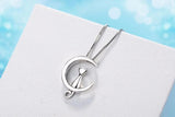 Moon Kitten Cat Necklace 925 Sterling Silver Link Chain Kolye S-n187