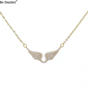 24K Plated Angel Wing Zircon Necklace