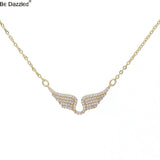 24K Plated Angel Wing Zircon Necklace