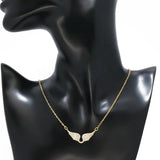 24K Plated Angel Wing Zircon Necklace