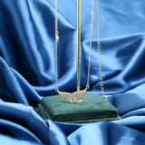 24K Plated Angel Wing Zircon Necklace