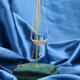 24K Plated Angel Wing Zircon Necklace